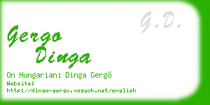 gergo dinga business card